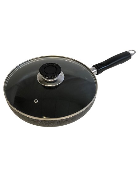 21745 - Wee's Beyond, Aluminum Non-Stick Frying Pan With Lid 12.5"/32cm - Box:  - Loc: J12