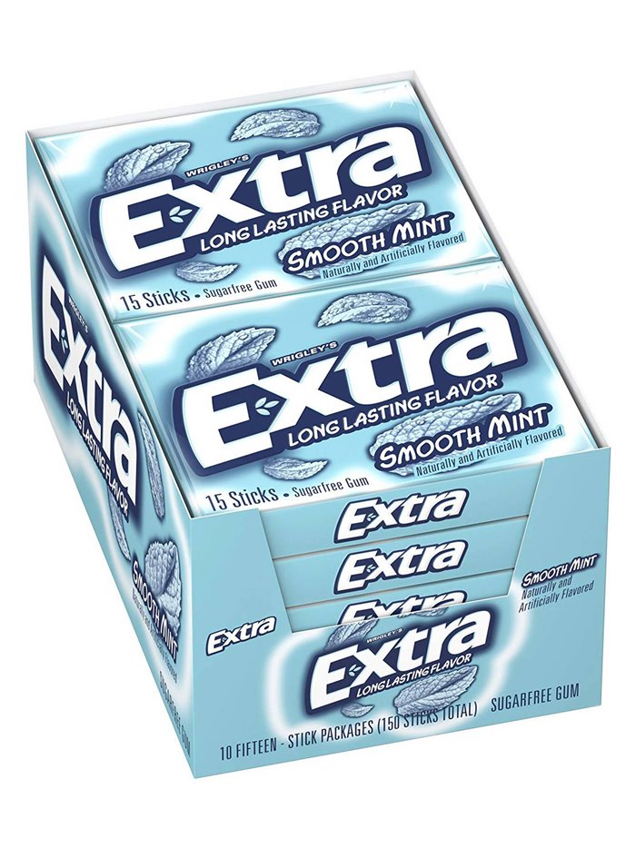 21812 - Extra Gum Smooth Mint - 10/15 Sticks - Box:  - Loc: M11
