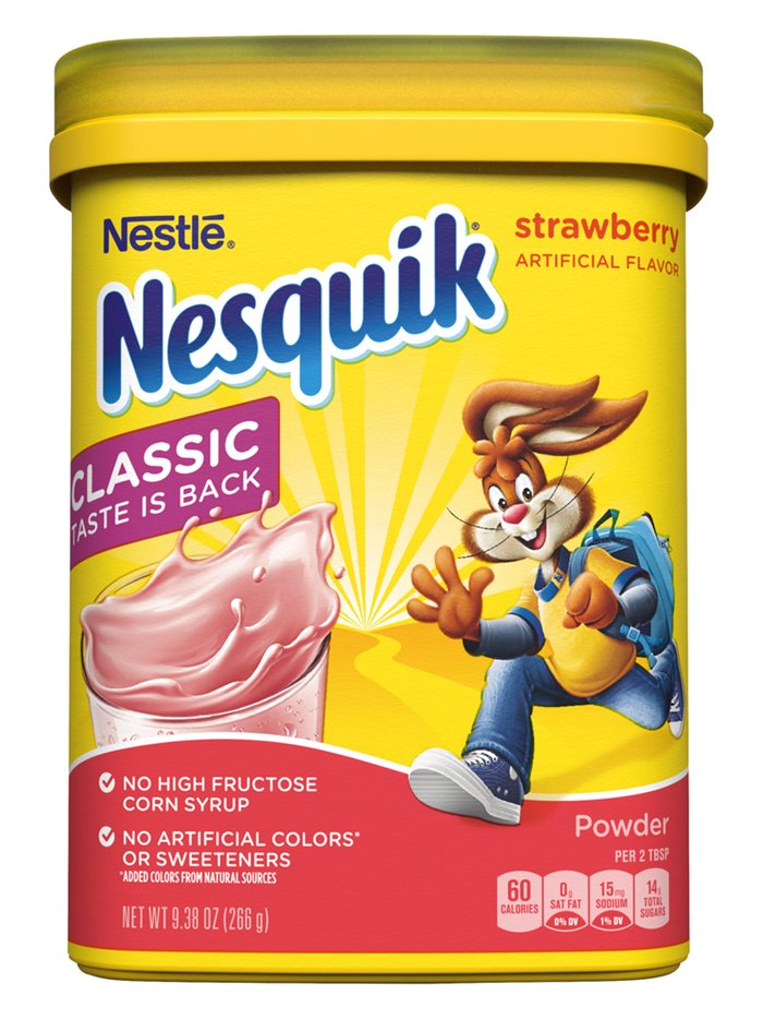 21999 - Nesquik Powder Strawberry - 9.38oz. (Pack of 6) - Box:  - Loc: G1