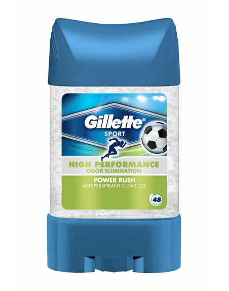 22254 - Gillette Deodorant Clear Gel, Power Rush - 70ml. - Box:  - Loc: K7