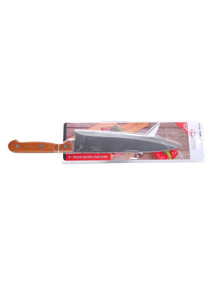 22315 - Uniware Wood Handle Chef Knife 8" - Box:  - Loc: J9