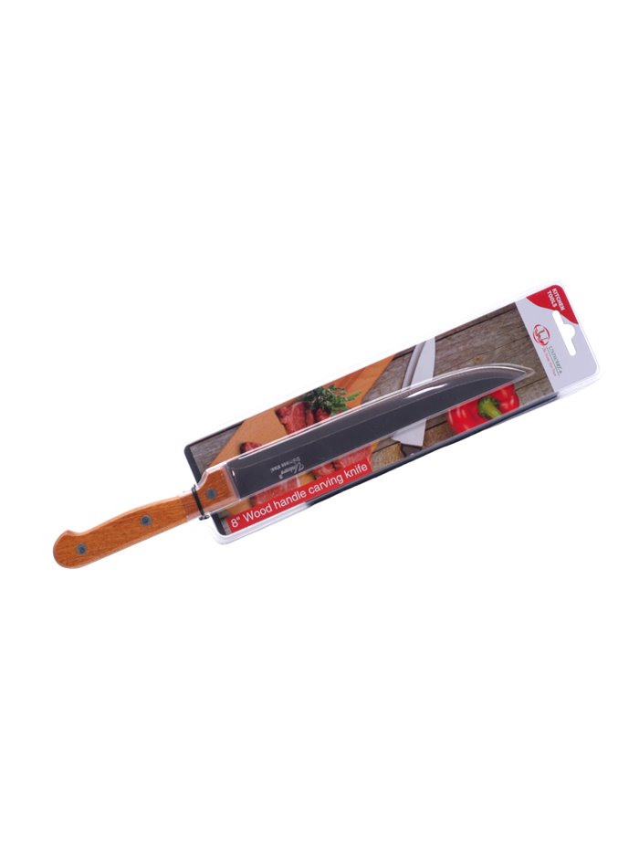 22316 - Uniware Wood Handle Carving Knife Wit 8" - Box:  - Loc: J9