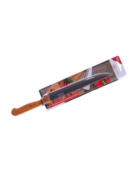 22316 - Uniware Wood Handle Carving Knife Wit 8" - Box:  - Loc: J9