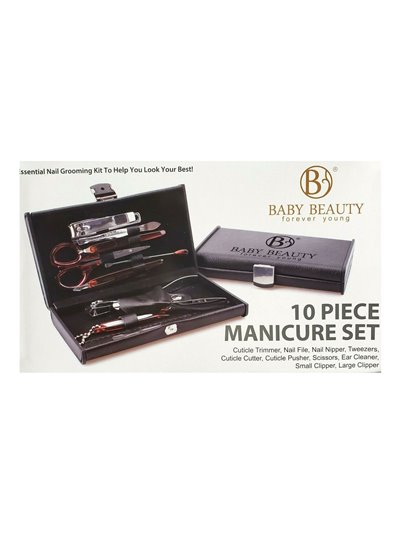 22323 - Manicure Set 10 Piece - Black - Box:  - Loc: J5