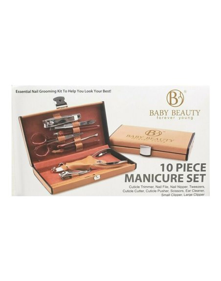 22324 - Manicure Set 10 Piece - Brown - Box:  - Loc: 41M