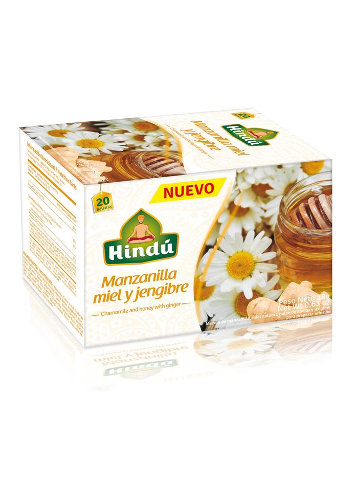 22506 - Hindu Tea Chamomille, Honey & Ginger - 20ct - Box:  - Loc: R7