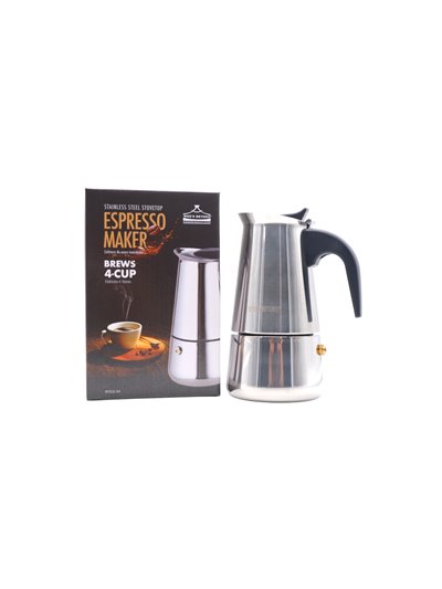 22558 - Wee's Beyond S/S Espresso Coffee Maker 4 Cups - Box:  - Loc: J11
