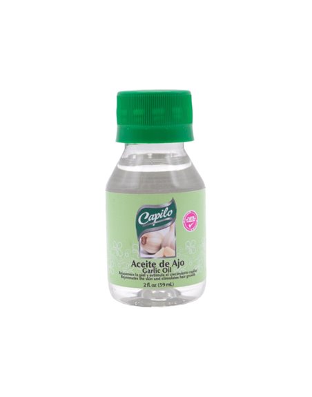 22801 - Capilo Garlic Oil(Aceite Ajo) - 2 fl. oz. - Box:  - Loc: L2