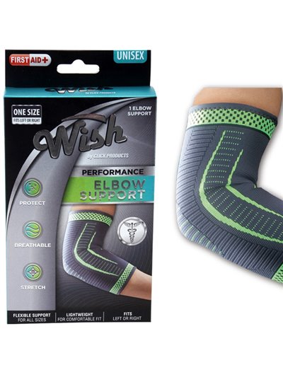22894 - Wish Performance Elbow Support, 2 Pkg - 12ct - Box:  - Loc: K12