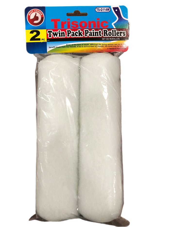 23160 - Trisonic Twin Pack Paint Rollers 9" - 2 Pcs ( TS-G114W ) - Box:  - Loc: A1