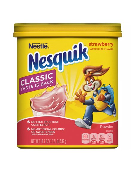 23215 - Nesquik Powder Strawberry - 18.7 oz. (Pack of 6) - Box:  - Loc: F0