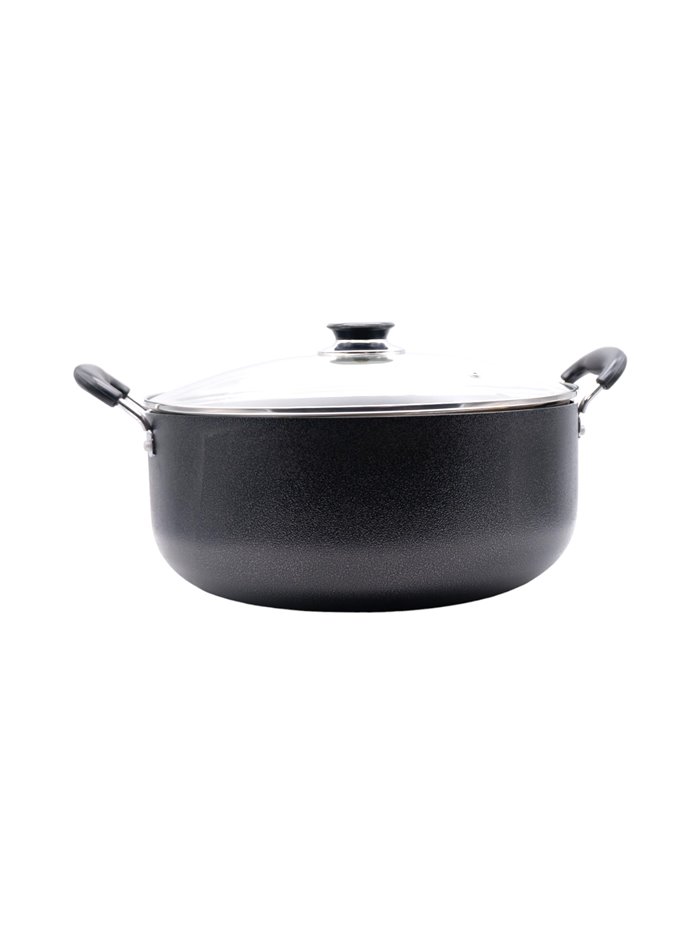 23227 - Wee's Beyond Non-Stick Stock Pot W/Glass Lid 14QT - Box:  - Loc: J11