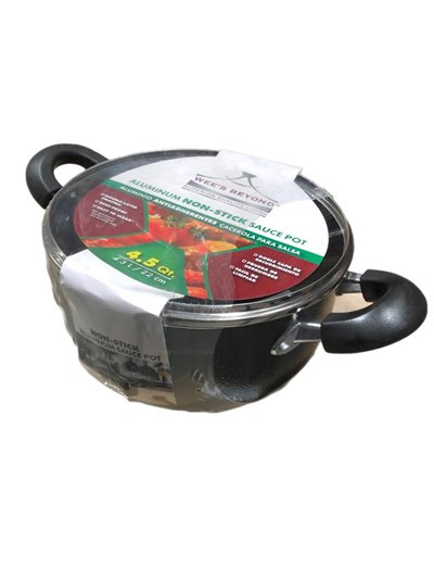 23228 - Wee's Beyond Non-Stick Sauce Pot W/Glass Lid 4.5Qt - Box:  - Loc: J10