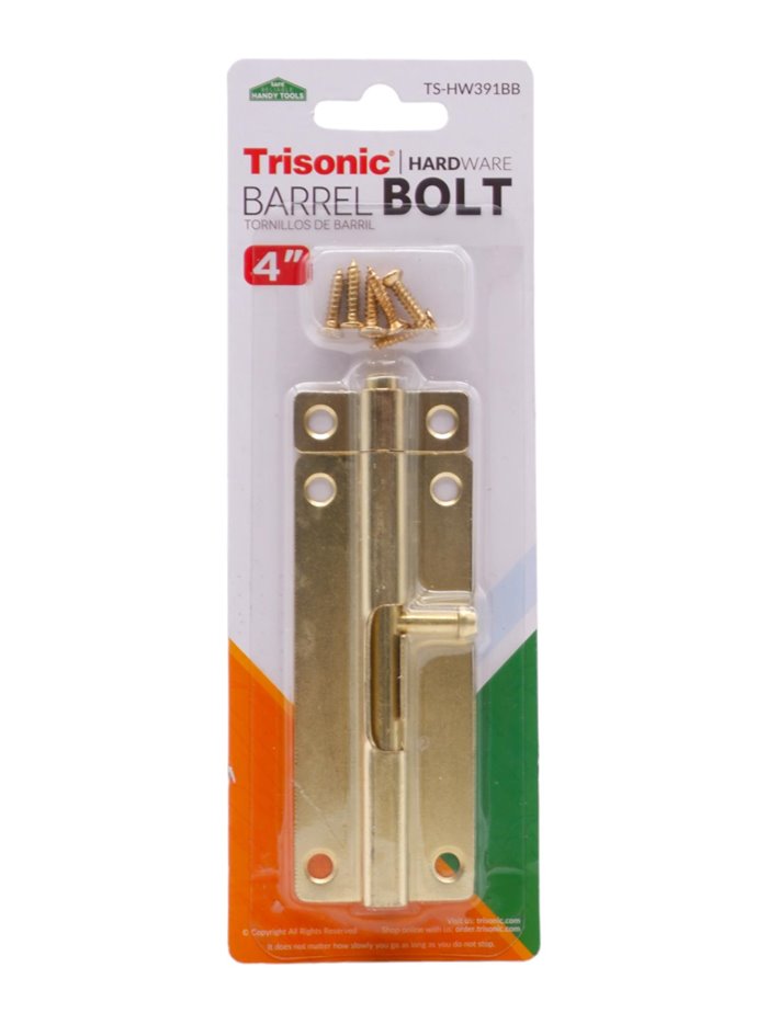 23300 - 4" Gold Barrel Bolt (Pestillo) (TS-HW391BB) - Box:  - Loc: A2