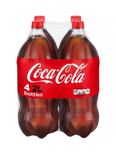 23570 - Coke ( Coca-Cola ) - 2 Lt. ( 4 Bottles ) - Box:  - Loc: D6