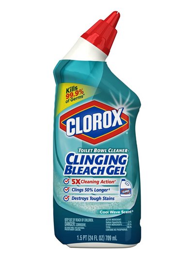 23733 - Clorox  Toilet Bowl Cleaner Clinging  Bleach Gel  - 24 fl oz (Case Of 6) - Box:  - Loc: 