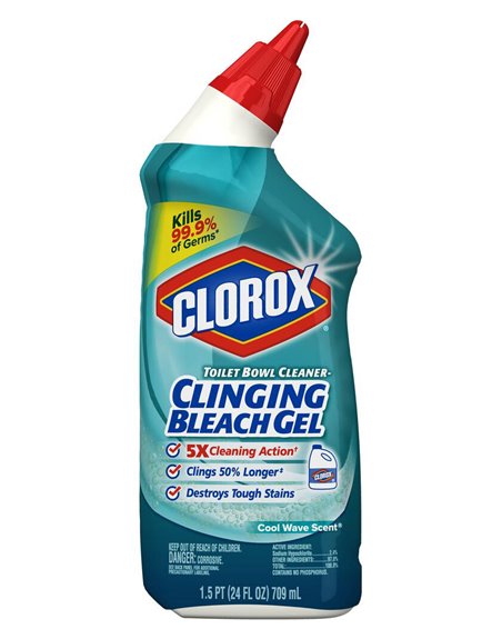 23733 - Clorox  Toilet Bowl Cleaner Clinging  Bleach Gel  - 24 fl oz (Case Of 6) - Box:  - Loc: 
