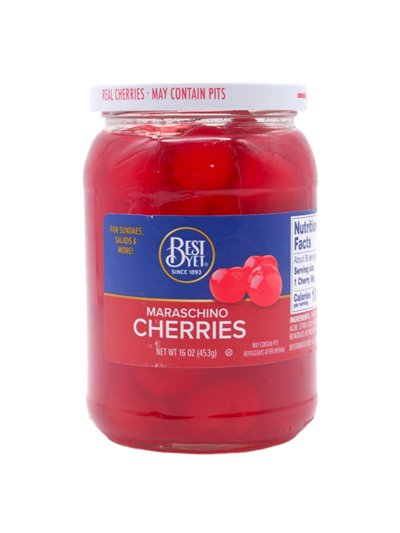 23803 - Maraschino Cherry Plain Black Tap -  16oz - Box:  - Loc: 