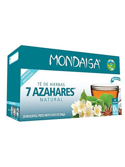 23870 - Mondaisa 7 Azahares Natural Tea 0.92 oz - 20 bag - Box:  - Loc: R7