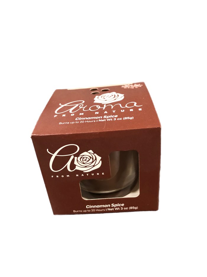 23893 - Aroma Candle Jar, Cinnamon Spice - 3 oz. (Case of 8) - Box:  - Loc: A11