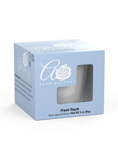 23895 - Aroma Candle Jar, Fresh Touch - 3 oz. (Case of 8) - Box:  - Loc: H13
