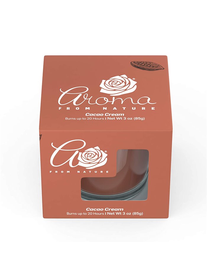 23897 - Aroma Candle Jar, Cocoa Cream - 3 oz. (Case of 8) - Box:  - Loc: H13
