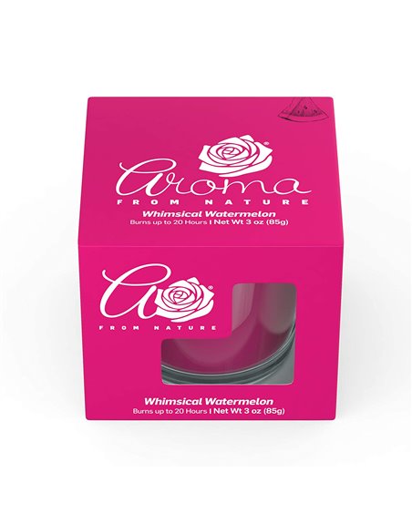 23901 - Aroma Candle Jar, Whimsical Watermelon - 3 oz. (Case of 8) - Box:  - Loc: F2