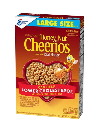 24017 - General Mills Honey Nut Cheerios - 15.4 oz. (Case of 10) - Box:  - Loc: R3
