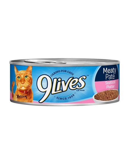 24143 - 9Lives  Meaty Pate Seafood Platter - 5.5 oz - (Case Of 24) - Box:  - Loc: E11