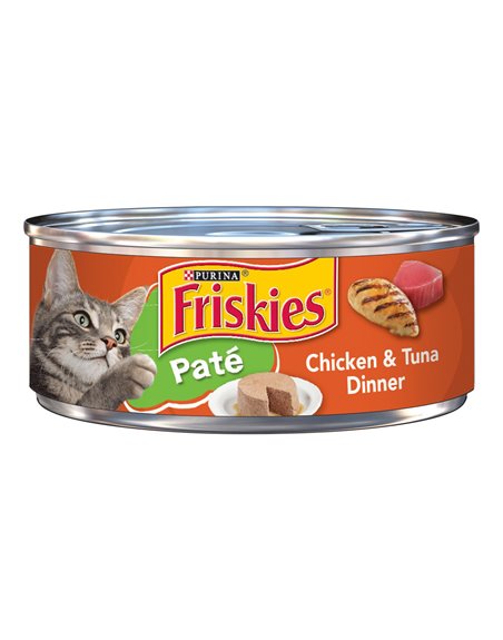 24162 - Friskies Cat Food Pate Chicken & Tuna  , 5.5 oz. - (24 Cans) - Box:  - Loc: A10