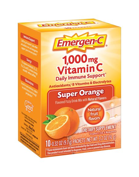 24211 - Emergen-C Vitamin C, Super Orange - 10 Bags - Box:  - Loc: F1