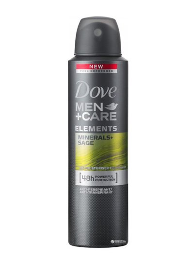 24509 - Dove Deodorant Spray, Men + Care Minerals Sage - 150ml - Box:  - Loc: k8