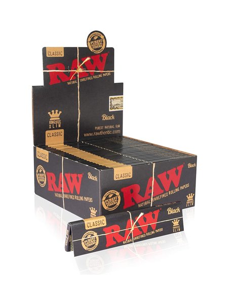 24516 - Raw King Black Rolling Papers - 50 Count - Box:  - Loc: P0