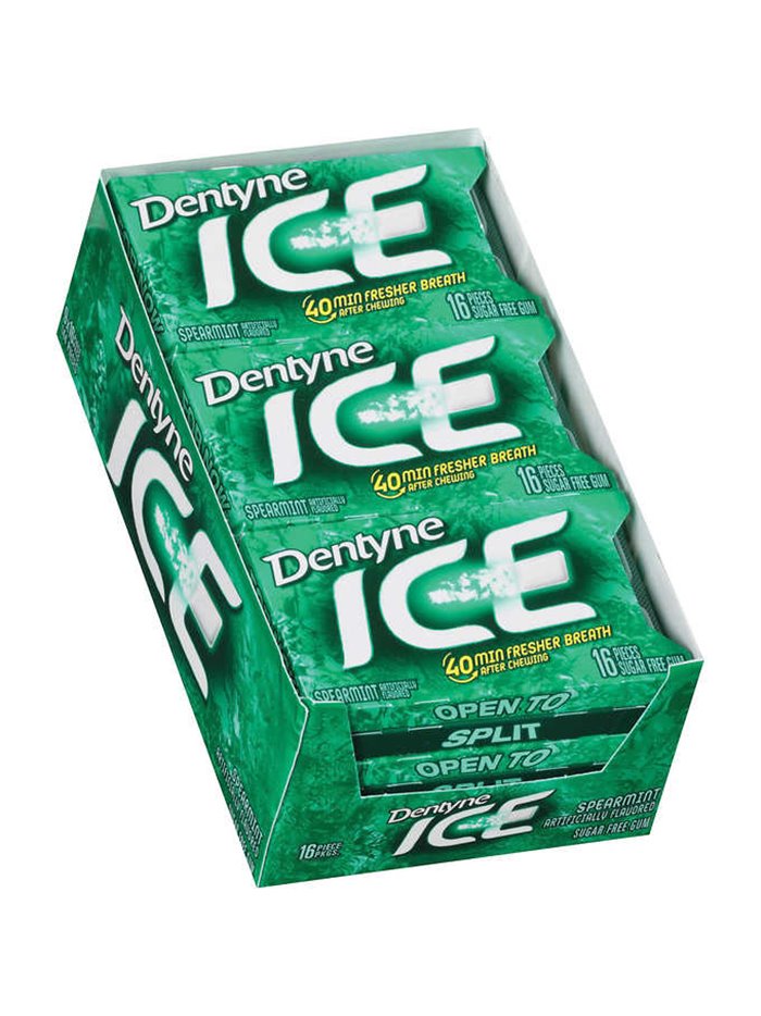 24556 - Dentyne Ice Spearmint - 12/16 Pcs - Box:  - Loc: M12