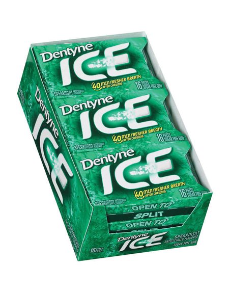 24556 - Dentyne Ice Spearmint - 12/16 Pcs - Box:  - Loc: M12