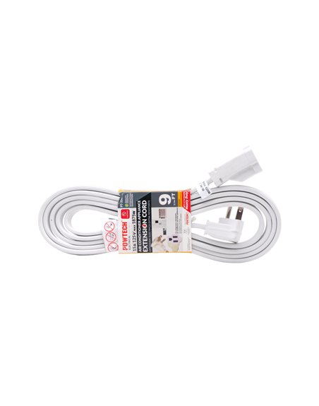 24670 - Extension A/C Cord, White - 9 ft. - Box:  - Loc: I10