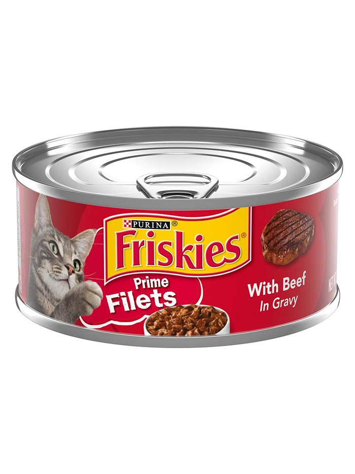 24838 - Friskies Cat Food Prime Filet Beef , 5.5 oz. - (24 Cans) 1190 - Box:  - Loc: E12