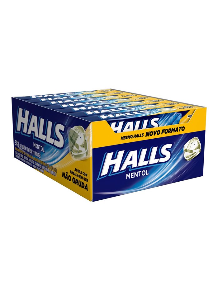 25169 - Halls Menthol Blue Mexico  - 21ct - Box:  - Loc: N1