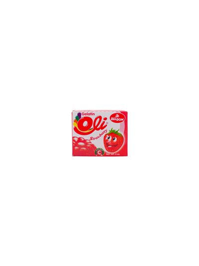 25235 - Baldom Oli Gelatin Strawberry - 3oz. (Case of 12) - Box:  - Loc: O3