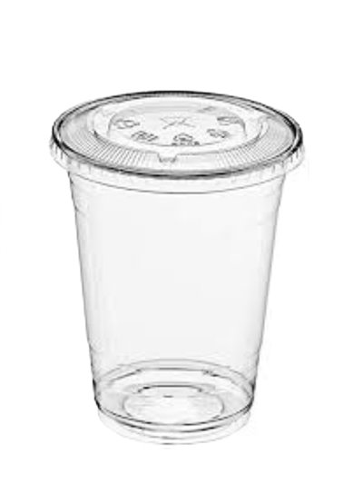 25308 - Clear Plastic Cold Cups, With Lid  16 oz. - 1000ct - Box:  - Loc: Q4