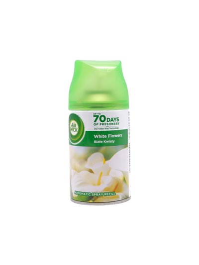 25323 - Air Wick Freshmatic Refill Can, White Flowers - 250ml. (Case of 6) - Box:  - Loc: I6