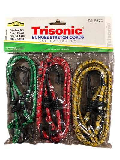 25427 - Bungee Stretch Cord 6pcs
 (TS-F570 ) - Box:  - Loc: A2