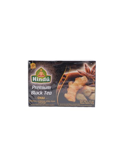 25668 - Hindu Tea Black Premium, Ginger & Cinammon - 20ct - Box:  - Loc: M1