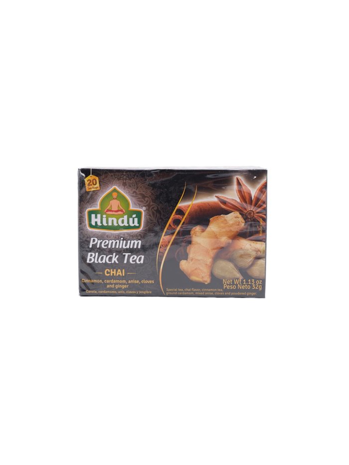 25668 - Hindu Tea Black Premium, Ginger & Cinammon - 20ct - Box:  - Loc: M1
