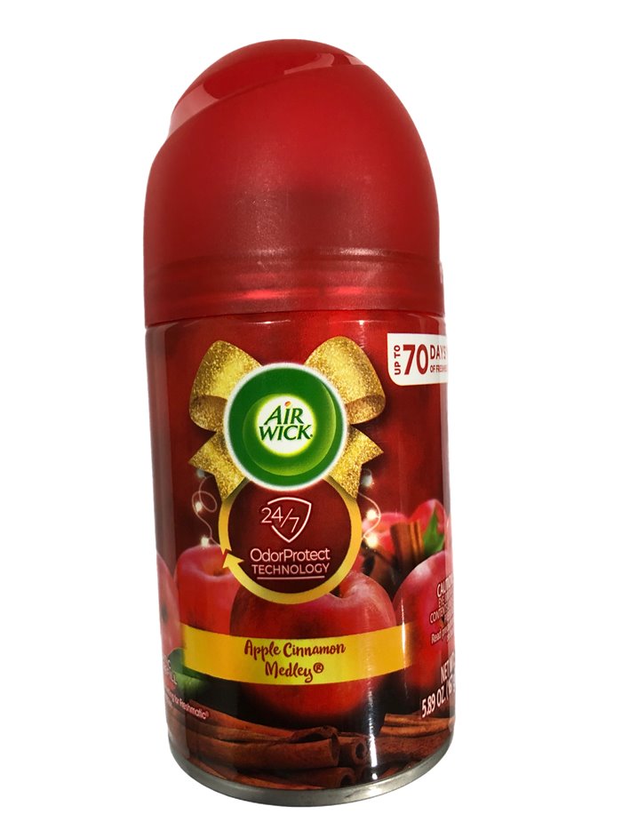 25696 - Air Wick Refill Ultra Machine Can, Apple Cinnamon - 250ml (Case of 6) - Box:  - Loc: I6
