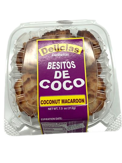 25862 - Delicias Bakery, Besitos de Coco - 7.5oz. (Case of 18) - Box:  - Loc: N6