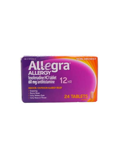 26195 - Allegra Allergy 24 Hr 180mg - 24ct - Box:  - Loc: K3