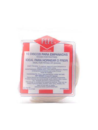 26532 - Disco Pepe Corp Big, Masa para Empanadas  - 10/36's
Medium - Box:  - Loc: NV-2