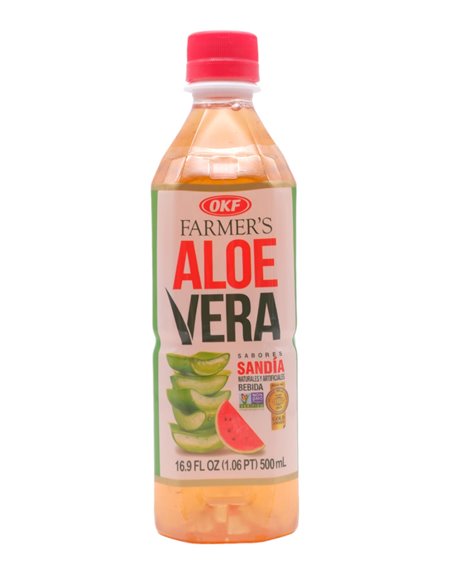 26628 - OKF Aloe Vera Drink, Watermelon - 500ml (Case of 12) - Box:  - Loc: F9