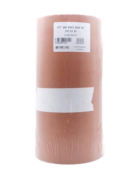 26746 - 15" 40 Premium Roll Treated Paper Peach
15 1000 15x1000 15 x 1000 - Box:  - Loc: I12